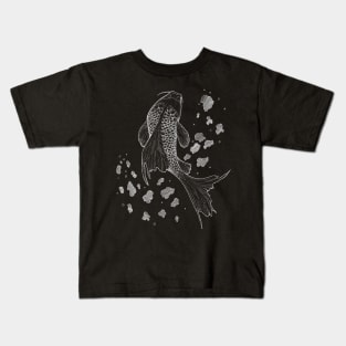 Splash - Chalkboard style, koi fish, animals Kids T-Shirt